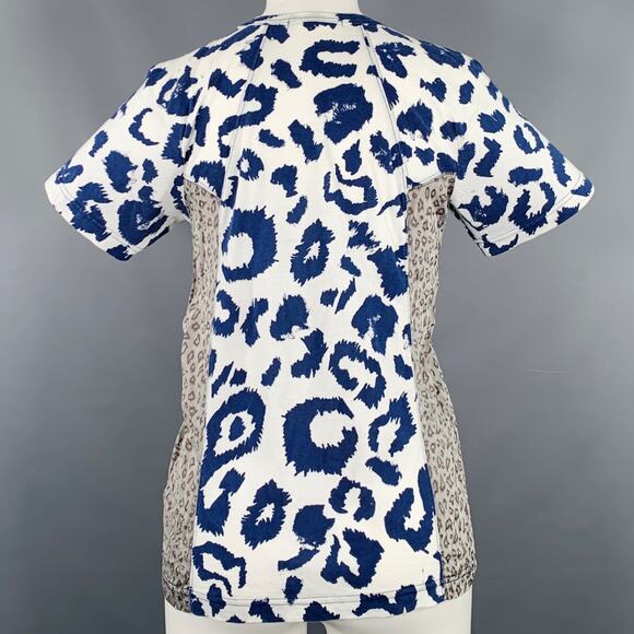 COMME des GARCONS Size M White Blue Grey Cotton Animal Print T-Shirt - Picture 3 of 7